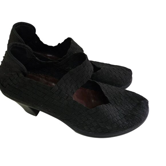 Bernie Mev Bonnie Women's Pumps Maryjane Black Stretch Comfort Woven Size 38 - Picture 2 of 10